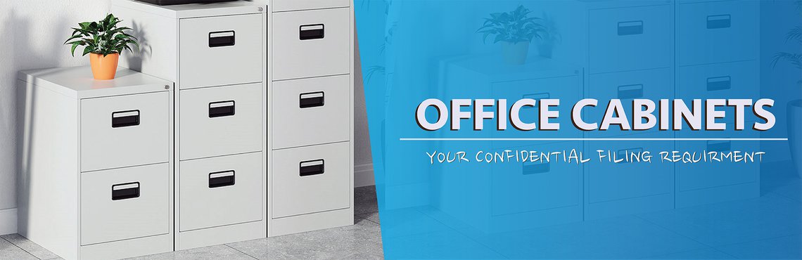 Choose from a variety of strong and safe filing cabinets.