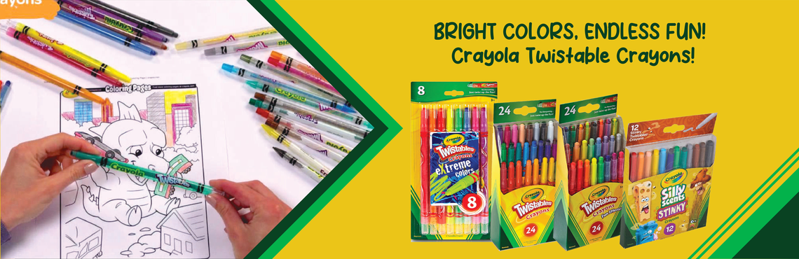 🎨 Twist Up the Fun! No sharpening, no breaks  just endless creativity with Crayola Twistables!