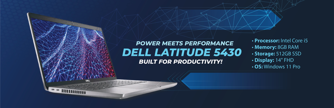 The Dell Latitude 5430 delivers speed, security, and all-day productivity