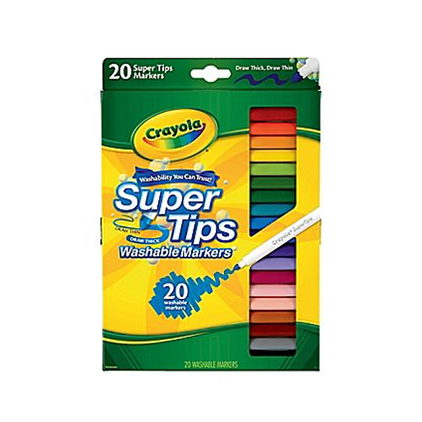 Crayola Markers 58-8106 Super-tip 20CT Washable | Office Mart