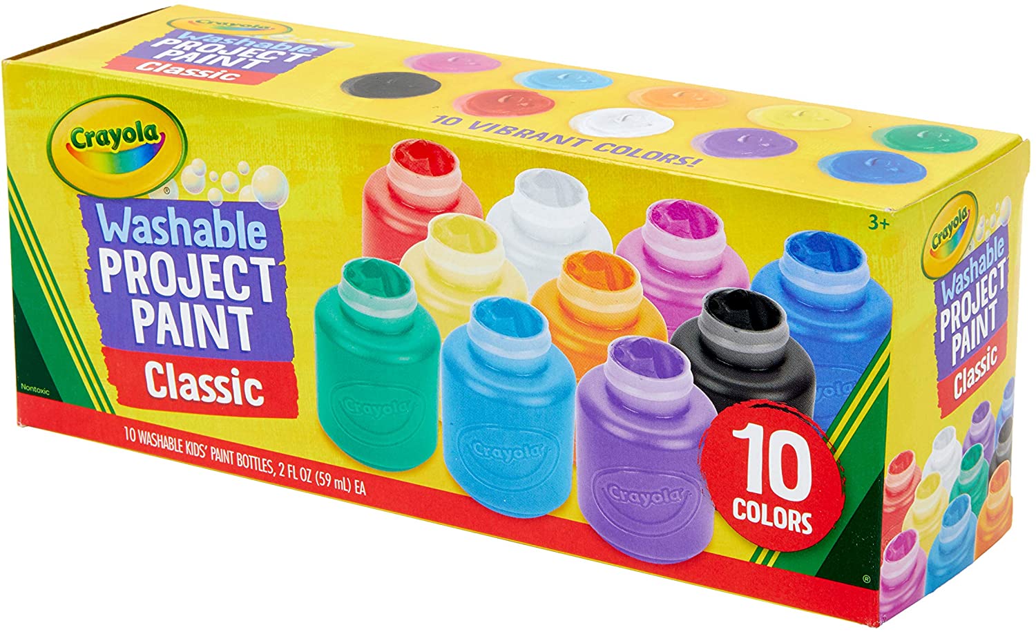 Crayola Washable Kids' Paint: Glitter%ｶﾝﾏ% Oz. Bottles%ｶﾝﾏ% 6-Color Set ...