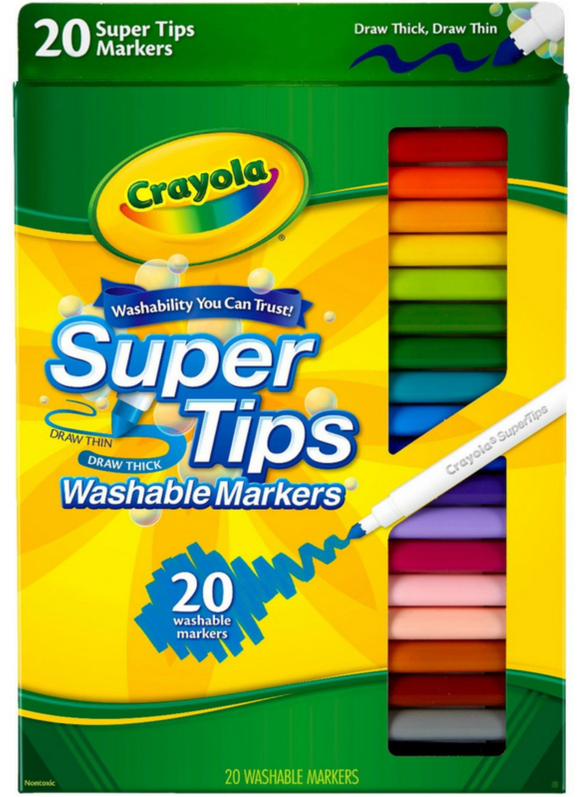 Crayola Markers 588106 Supertip 20CT Washable  Office Mart